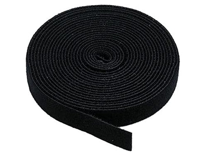 MAPPERZ Heavy Duty Fasteners Wellcrow, Hook and Loop Strips with Adhesive, Holds 10 lbs, Black Industrial Strength Fasten Mounting Stick On Tape, Crafting, Indoor or Outdoor Use, 1.5 Meter, Pack of 1