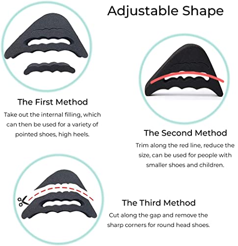 MAPPERZ Shoe Fillers for Women, Shoe Insoles for Women/Men,Shoe Inserts for Big Shoes,Shoe Pad Heel Pads for Women Shoes, Shoe Back Pads, Shoe Tightener Pads, Shoe Fitting pad Toe Filler