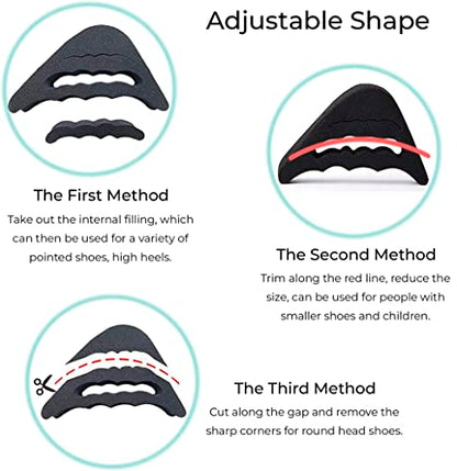 MAPPERZ Shoe Fillers for Women, Shoe Insoles for Women/Men,Shoe Inserts for Big Shoes,Shoe Pad Heel Pads for Women Shoes, Shoe Back Pads, Shoe Tightener Pads, Shoe Fitting pad Toe Filler