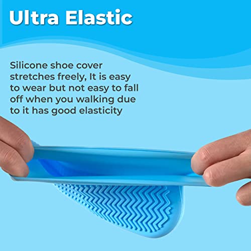 MAPPERZ Unisex Silicon Anti Slip Water Resistant Overshoes/Shoe Cover for Rain/Protector Shoe Rain Cover for Men, Women - Multicolor