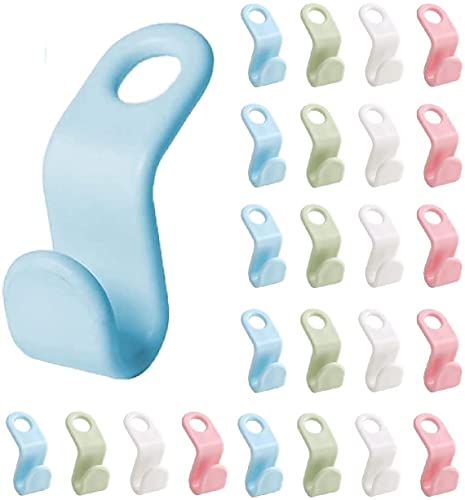 MAPPERZ Extendable Hooks Hanger for Clothes/ Connector Hooks for Hanger Heavy Duty Space Saving Cascading Connection/ Organizer Space-Saving Clip