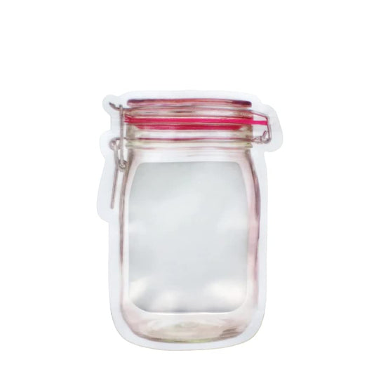 MAPPERZ 1 Pc Mason Jar Bottles Bags/Jar Pouch for Food Storage Bag Jar Pouch for Fridge Ziplock Bags/Reusable Airtight Seal Storage Bags Leakproof Food Saver Bags for Picnic - 500 ML
