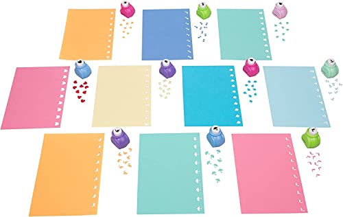 MAPPERZ Paper Punches Set, Mini Paper Punch Image Hole Cutters for Scrapbooks Albums Photos Cards and DIY Handcrafts for School Projects and Other Craft