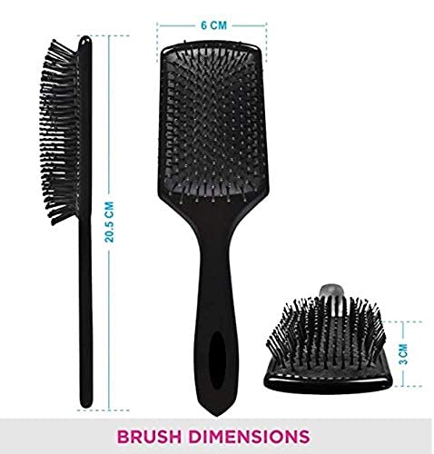 MAPPERZ Hair Straightener Brush/ Large Square Air Cushion Detangle Paddle Brush with Ball Tip Bristles For Professional Hair Styling and Cutting/ Men and Women
