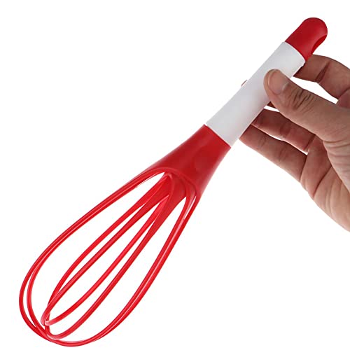 MAPPERZ Magic Foldable Plastic 2-in-1 Whisk Beater Hand Blender Mixer Froth Whisker Latte Maker for Milk Coffee Egg Beater Juicer Rotating Silicone Whisk – (Multicolor)