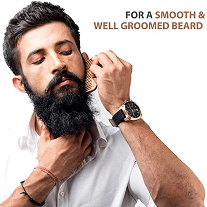MAPPERZ Men Beard Styling Comb/Tool For Styling and Grooming of Beard/ Stylish Sheesham Wooden Comb for Men and Professionals