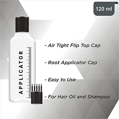 Mapperz Hair Root Applicator Bottle Applying Hair Oil Shampoo and Medicine 120 ml | (Pack of 2)