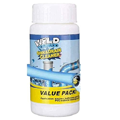 MAPPERZ Powerful Drain Blockage Cleaner Sink Powder/Drain Cleaner & Clog/Automatic Toilet Blockage Cleaner/Powder Agent for Kitchen Toilet Pipe Dredging - 110 GM