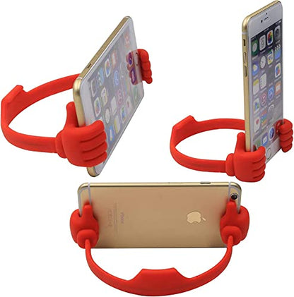 MAPPERZ Thumbs up Cell Phone Holder, Adjustable Tablet Stand, Multi Colors Portable Desktop OK Stands Compatible for Smart Phones Cellphone Mobile Phone Tablets, Random Color - Pack of 1