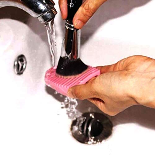 Mapperz Makeup Brush Cleaning Pad Makeup Brush Cleaner Cleaning Tool Eco-Friendly Silicone Makeup Brush Cleaner - Pink