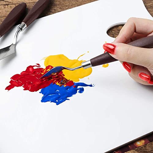 MAPPERZ Stainless Steel Artists Palette Knife Spatula Palette Knife Painting Mixing Scraper Thin and Flexible Art Tools for Oil Painting Acrylic Mixing (Palette Knife, No 4), Pack OF 1