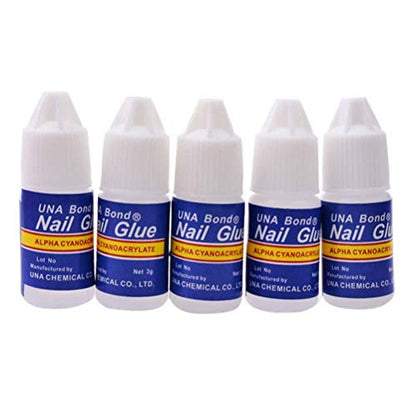 MAPPERZ Artificial Nail Glue for Fake Nails/Professional Nail Art Glue Manicure Tool For Fake False Nails (SET OF 5)