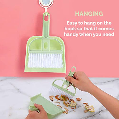MAPPERZ Mini Dustpan Supdi with Brush Broom Set for Multipurpose Cleaning Laptops, Keyboards, Dining Table, Car Seats, Carpets, Multicolor