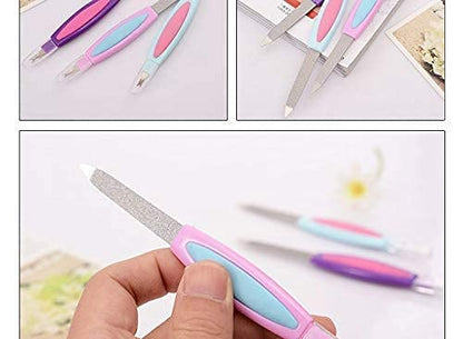MAPPERZ Nail Filer & Cuticle Cutter(Trimmer) Combo For Women,Multifunctional Nail Files, Professional Manicure - Pack of 2