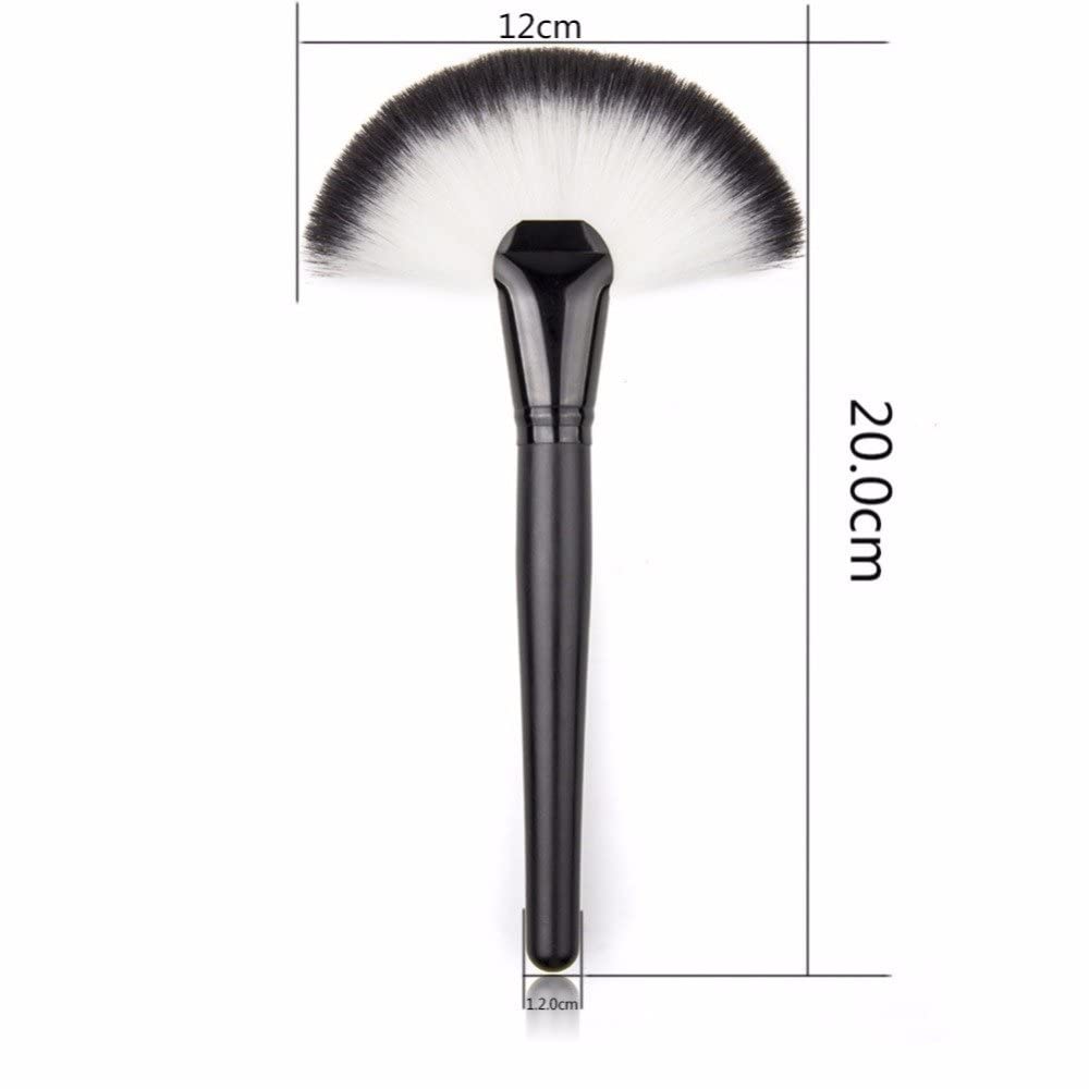 MAPPERZ Professional Fan Makeup Brush Single Soft Face Powder Foundation Blush Sector Fan-shaped Cosmetic Make Up Tool