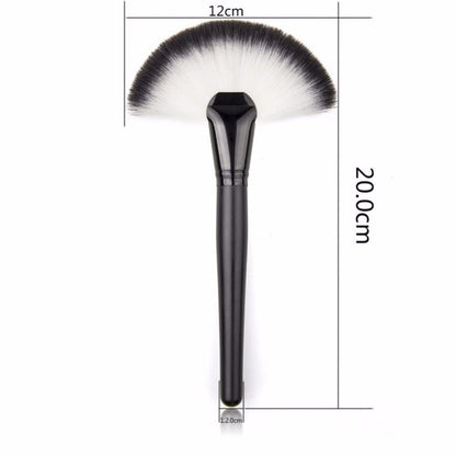 MAPPERZ Professional Fan Makeup Brush Single Soft Face Powder Foundation Blush Sector Fan-shaped Cosmetic Make Up Tool