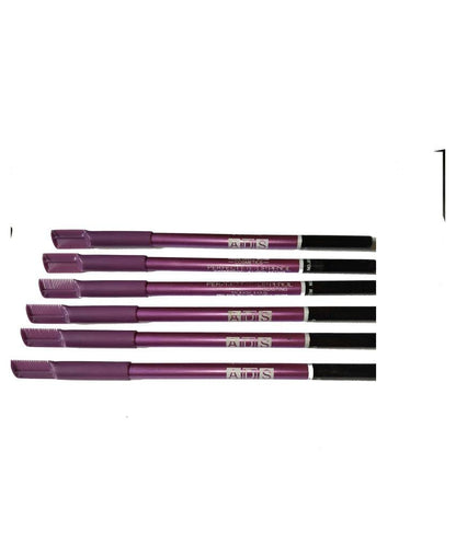MAPPERZ Waterproof & Long lasting Eyebrow Pencil/Eyebrow Filler for Women and Girls, Long Lasting and Easy to Use (Black, Pack Of 6)