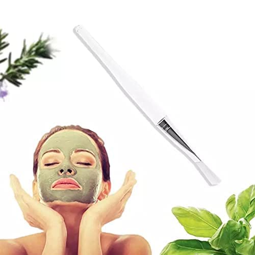MAPPERZ Facial Mask Application Brush Women Face Pack Makeup Cosmetic Soft Brush Tool - Transparent & White Color, Cosmetic Tools with Clear Plastic Handle, Soft Facial Application Brush :- Pack Of 1