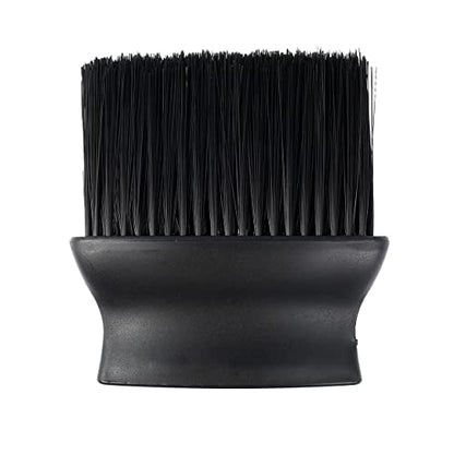 MAPPERZ Big Professional Hairdressing Stylist Barbers Salon Large Soft Hairbrush Hair Cutting Neck Face Duster Brush with Plastic Handle Grip for Brushing Off Hair - Black