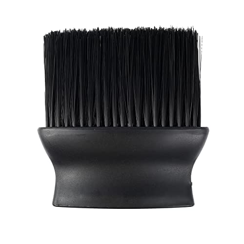 MAPPERZ Big Professional Hairdressing Stylist Barbers Salon Large Soft Hairbrush Hair Cutting Neck Face Duster Brush with Plastic Handle Grip for Brushing Off Hair - Black