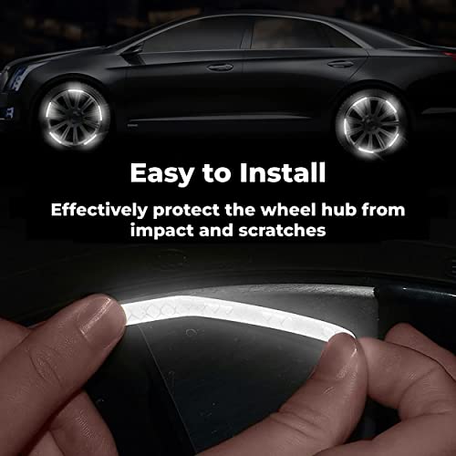 MAPPERZ 20pcs 3D Reflective Wheel Tire Rim Stripe Sticker for Car Motorcycle Cycling Bike Bicycle Night Safety Stripe Universal Anti-Scratch Reflective Rim Stickers -