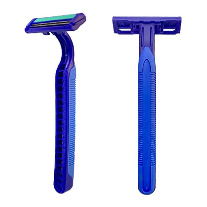MAPPERZ Men Shaving Razor Body Hair Removal Safety Razor Twin Sharp Blades Disposable Razors