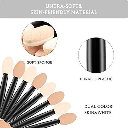 MAPPERZ Professional Double Sided Sponge Eyeshadow Applicator Brush Oval Shape Sponge Applicator (Pack OF 12)