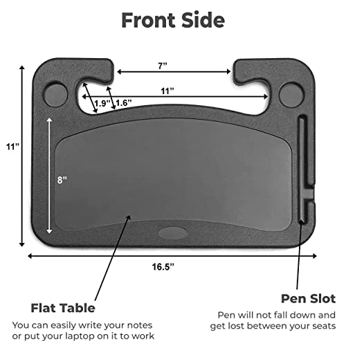 MAPPERZ Car Steering Wheel Laptop Desk Multifunctional Food Tray, Portable Tablet, iPad, Notebook Holder, Car Travel Table, Food Eating Tray On Steering Wheel, for Constant Travelers Pack of 1