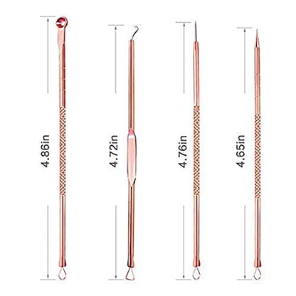 MAPPERZ Blackhead Acne Removal Needle Kit 4 Pcs Cleaning Tool Blemish Pimple Comedone for Women and Men