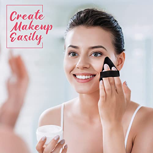 MAPPERZ Powder Puff Face Soft Triangle Makeup Puff for Loose Powder Body Powder, Wedge Shape Velour Cosmetic Sponge for Contouring, Under Eyes and Corners, Beauty Makeup Tools, Medium Size, Pack Of 1
