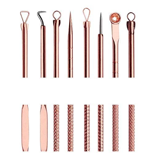 MAPPERZ Blackhead Acne Removal Needle Kit 4 Pcs Cleaning Tool Blemish Pimple Comedone for Women and Men Blackhead, Blemish, Whitehead Popping, Zit Removing for Risk Free Nose Face Skin with Case -PC1