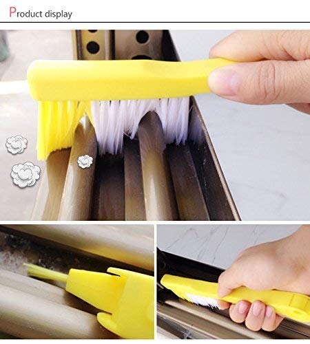 MAPPERZ Window Frame Cleaning Dust 3 Stepped Sash Brush with Mini Brush - Multicolor