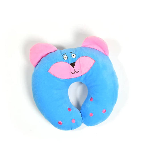 MAPPERZ Best Memory Foam Baby Travel Portable Pillow for Head and Neck Support Comfortable Pillow for Pushchair, Car Seat, Travel, Airplanes U-Shaped for Toddler, Random Color, Pack of 1