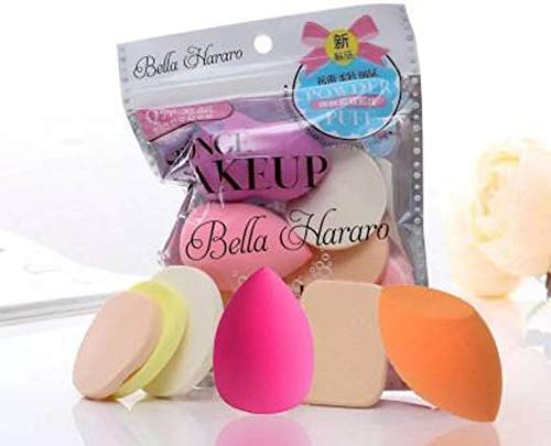 MAPPERZ 6 in 1 Make Up Sponge Face Sponges Cotton Pad For Cleaning Face Makeup Blender Powder Buff Puff Sponge Foundation Puff - (Set of 6, Multicolor)