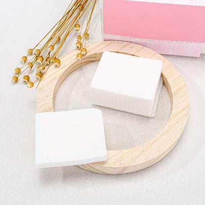 MAPPERZ Natural Square Cotton Puff, Double-Side Save Water Soft Gentle Makeup Tools, Makeup Remover Facial Cotton Pads, Cosmetic Facial Eye Makeup Remover Pads