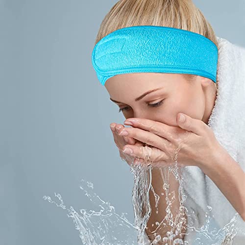 MAPPERZ VELCRO Hair Band Naylon Facial Spa Unisex Adjustable Elastic Headband Non slip Stretchable Washable Makeup Hair Band For Yoga Sport Bath Shower Towel Wrap Head Bands Makeup Headband (RANDOM)