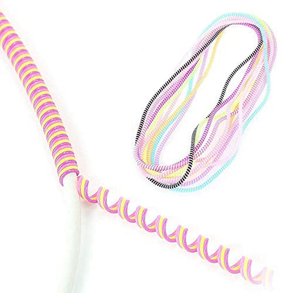 MAPPERZ Cable Protector USB Tube Metal Spiral Protector Spiral for Wire Repair Mobile Phone Charging Cable Earphones (150 CM)