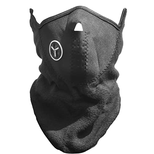 MAPPERZ Headwear Windproof Winter Face Mask, Ski Snowboarding Motorcycling Comfortable Neck Gaiter, Cold Weather Half Balaclava, Outdoor Sport Highly Breathable Tactical Neck Warmer, Unisex, Pack of 1