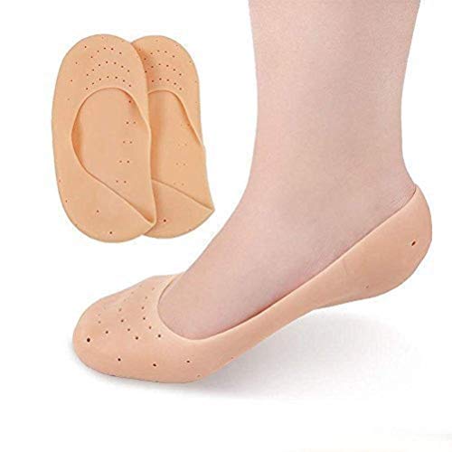 MAPPERZ Anti Crack Full Length Silicone Foot Protector Moisturizing Socks for Foot-Care and Heel Cracks, anti crack heel socks, heel pad for heel pain, socks for cracked feet for Full Heel - Pack of 1 Pair