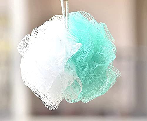MAPPERZ Bath Shower Loofah Sponge Pouf/ Body Scrubber Exfoliator/ Round Loofah for Men and Women