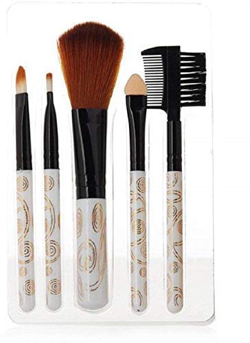 MAPPERZ Synthetic Makeup Brush for Foundation Blending Blush Face Powder (Set of 5, Multicolor)