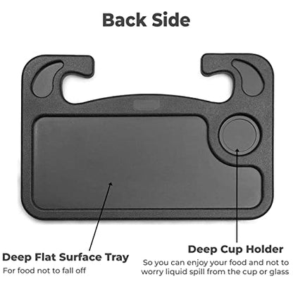 MAPPERZ Car Steering Wheel Laptop Desk Multifunctional Food Tray, Portable Tablet, iPad, Notebook Holder, Car Travel Table, Food Eating Tray On Steering Wheel, for Constant Travelers Pack of 1