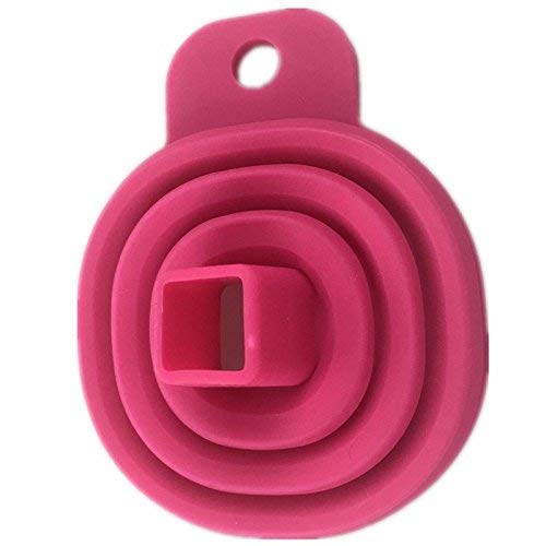 MAPPERZ Heat Resistant Collapsible Silicone Funnel Foldable Hopper for Oil Liquid Kitchen Bathroom Foldable Kitchen Funnels Hopper for Water Bottle Liquid Powder Transfer Silicone Funnel (pc1)