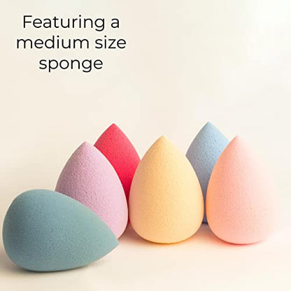 MAPPERZ Makeup Sponge Set, Foundation Blending Beauty Sponge, Flawless for Liquid, Cream, and Powder, MEDIUM Size, Pack Of 4