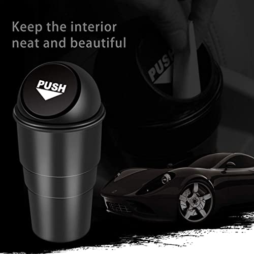 MAPPERZ Mini Trash Bin Car Trash Garbage Can for Car Office Home/Car Mini Trash Plastic Ash Bin - Black (Pack of 1)
