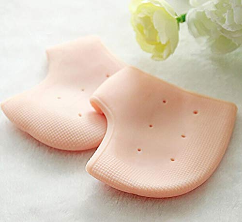 Mapperz Silicone Gel Heel Pad Socks For Heel Swelling Pain Relief,Dry Hard Cracked Heels Repair Cream Foot Care Ankle Support Cushion - For Men And Women - (Free Size Pair)