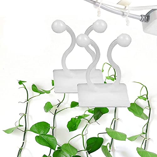 MAPPERZ Plant Climbing Wall Fixing Clip Hook/ Indoor Cable Tie Clip/ Self Adhesive Hook for Wires Cables Vine Branches Plant Climbing Support Clip , Set of 30