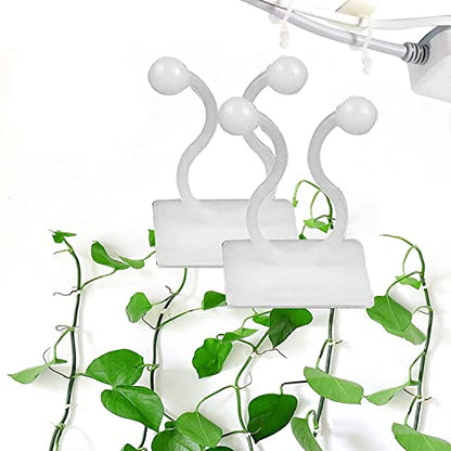 MAPPERZ Plant Climbing Wall Fixing Clip Hook/ Indoor Cable Tie Clip/ Self Adhesive Hook for Wires Cables Vine Branches Plant Climbing Support Clip , Set of 30