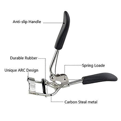 Mapperz Eyelash Curler Parlor Eye Makeup Accessory Easily Roll Over Small Eyelashes | Professional Handle Curl Eye Lash Curler for Women Girl Ladies