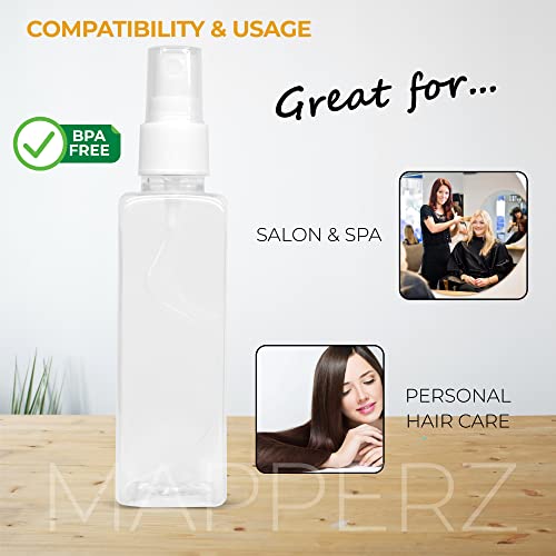 MAPPERZ 1 Rectangular Shape Bottle Durable Refillable Containers With 1 Pump Bottles Dispenser 1 Spray Atomizer And Root Comb Applicator For Liquids Perfume Shampoo Soap Lotion Cream.